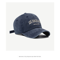 Gorra de Béisbol Bordada con la Letra Los Ángeles, Estilo Vintage, Lavada, Suave, Ajustable, con Logotipo Personalizado para Hombres y Mujeres