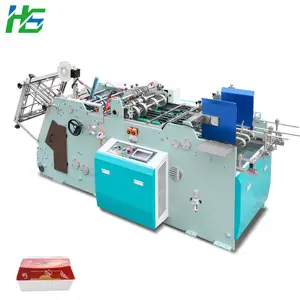 Hongshuo HS-HBJ-800 Máquina de lancheira de papel automática para hambúrguer e batatas fritas Caixa de barco