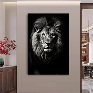 Arte de pared de León Domanical, decoración del hogar, pintura ligera, ambiente de lujo, sala de estar moderna, porche, Fondo, pintura colgante de pared - Product Image 5