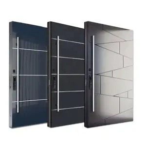 Modern Villa Front Main Entrance Stainless Steel Pivot door Exterior Entry Aluminium Pivot front Doors