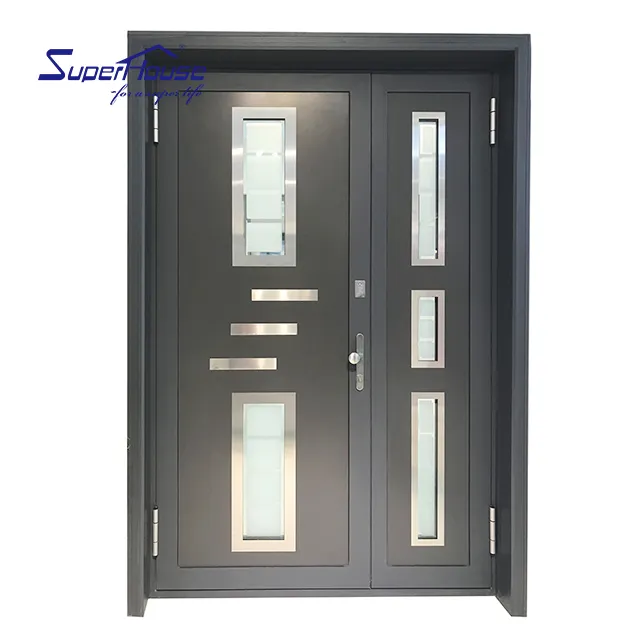 Impact NOA NFRC AS2047 Maimi dade NOA approval aluminum panel exterior front entry doors