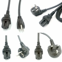 2m noir BS 1362 royaume-uni cordon d'alimentation avec fiche C15 H05VV-F 3G * 0.75mm2