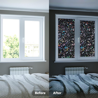3D statische Glasfenster Privatsphäre Regenbogen folie für Raum fenster dekorativ
