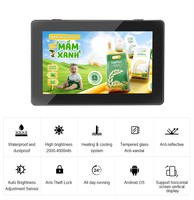 Suspendu 21 pouces 1500 Nits Ip65 Étanche LCD TV Publicité Affichage Extérieur Écran Tactile Moniteur
