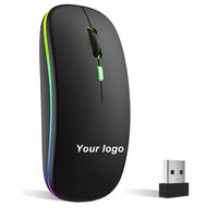 Souris sans fil rechargeable, souris sans fil grise, souris de jeu rechargeable USB Type C
