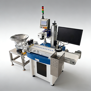 Machine de marquage laser UV entièrement automatique pour bouchons avec inspection et rejet par vision pour codes QR/dates/logos anti-contrefaçon - Product Image 1