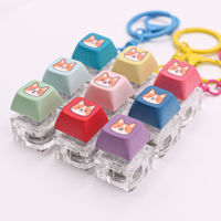 Porte-clés Fidget LED personnalisé avec capuchon de touche, jouet anti-stress Kawaii, plusieurs options de couleurs