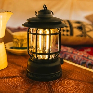 Lampe de camping rétro LED COB rechargeable TAIKOO 2026 avec crochet de suspension, lanterne de camping portable vintage pour l'extérieur - Product Image 2