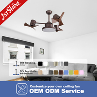 Ventilateur de plafond 1stshine avec lames ABS, design moderne professionnel, moteur DC, éclairage intégré, idéal pour la décoration intérieure – Vendeur d'exception, directement de l'usine
