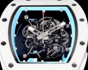 Nuevo Reloj Deportivo Mecánico de Alta Calidad con Esfera de Cristal de Zafiro, Resistente al Agua, Caja de Cerámica Blanca y Correa de Goma - Product Image 4