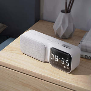 Système audio stéréo HIFI multifonctionnel avec support pour carte TF, entrée AUX, basses puissantes, haut-parleur sans fil Bluetooth avec réveil - Product Image 1