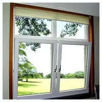 Finestra Prima UPVC finestra scorrevole in vetro con doppi vetri finestra in vetro marrone