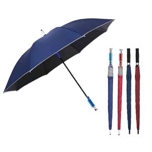 Parapluie de voyage QM de luxe avec revêtement anti-UV, pliable, automatique, coupe-vent, résistant, noir et blanc, rouge, avec logo - Product Image 4
