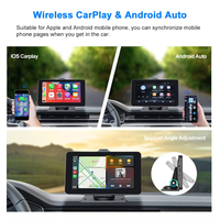 Écran Carplay sans fil de 7 pouces, tablette Carplay portable, lecteur stéréo de voiture Android Auto, écran Apple Carplay