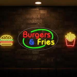 <span class=keywords><strong>Enseigne</strong></span> néon LED « Stock Hamburg & French Fries » pour décoration murale de restaurant, <span class=keywords><strong>enseigne</strong></span> lumineuse personnalisée pour logo de magasin - Product Image 3