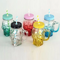 Venta al por Mayor de Frascos de Vidrio Transparentes de 500 ml con Pajita para Uso en la Cocina, Conservación de Frescura, Agua, Jugo, Leche