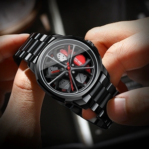 Reloj de pulsera deportivo de cuarzo para hombre con diseño de llanta de coche, resistente al agua, para dropshipping - Product Image 5