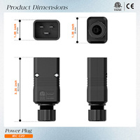 Connecteurs de câble de remplacement pour UPS/PDU, certifiés ETL, prise IEC 320 C20, 20A/125V, 16A/250V, connecteur mâle EN60320 C20, noir