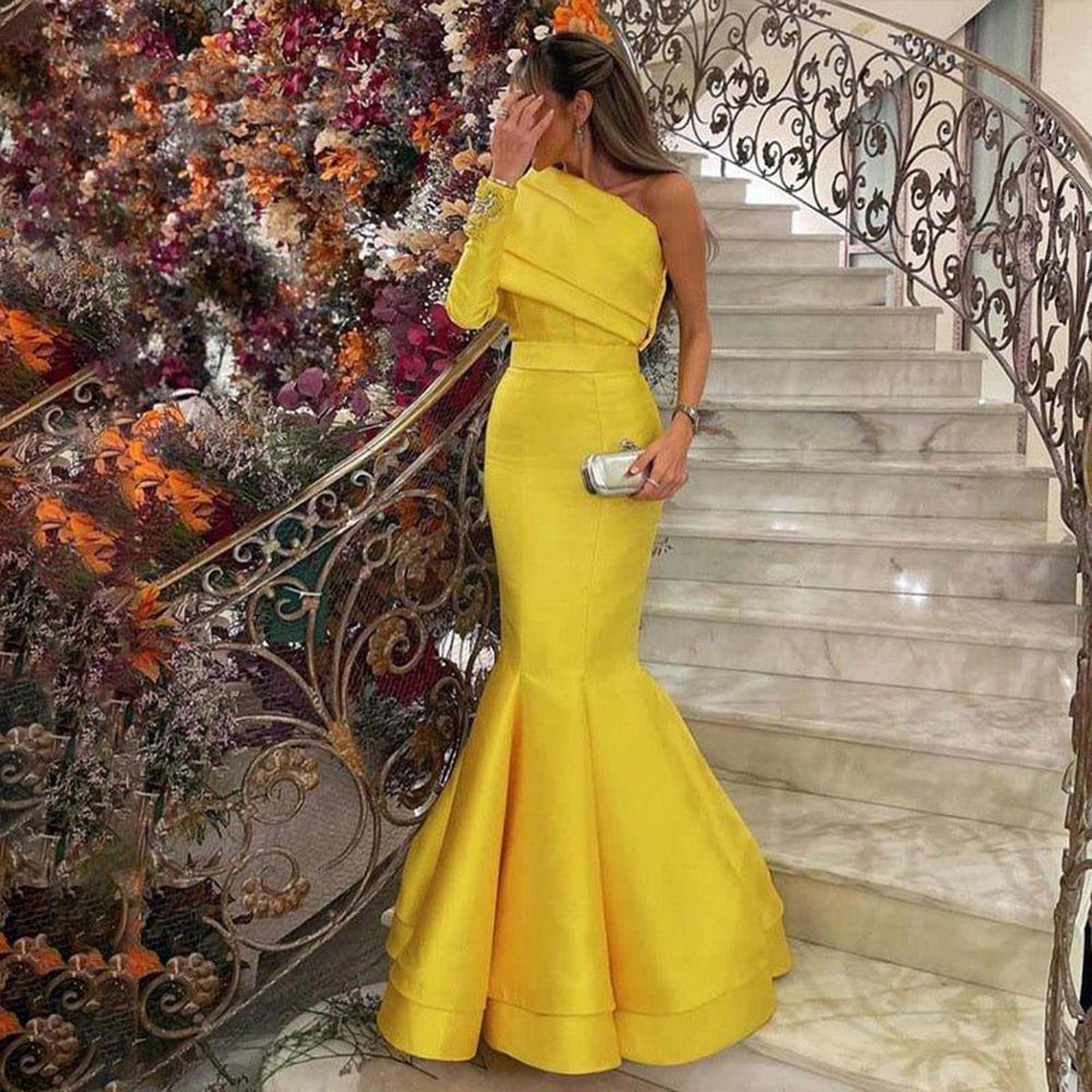 Dark Mustard Heels Outfit Elegant Yellow Mermaid Dresses Perfect