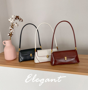 Elegante Bolso de Hombro de PU Encerado <span class=keywords><strong>con</strong></span> Bolsillo Interior <span class=keywords><strong>con</strong></span> Cremallera, Bolso Bandolera para Salidas Casuales Vintage de Mujeres <span class=keywords><strong>Jóvenes</strong></span> - Product Image 1