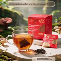 [Nouvel Emballage] Thé Noir Chunshan Xiamu au Ganoderma Fermenté en Conjointe Fermentation, Thé Nuage de Montagne de Haute Qualité en Boîte