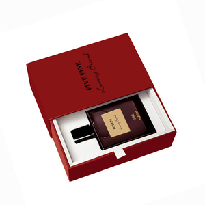 Boîte-cadeau de luxe en carton carré à tiroir coulissant avec gaufrage et feuille d'or Boîtes de parfum cosmétiques coulissantes avec logo personnalisé - Product Image 4