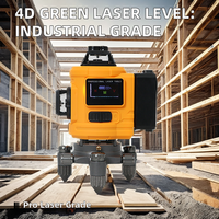 Niveau laser 3D 12 lignes 360° rotatif vert 4D 16 lignes avec télécommande, certifié, prix usine