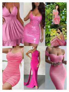 Vestido de cóctel de gama alta Vintage para mujer sexy de <span class=keywords><strong>segunda</strong></span> <span class=keywords><strong>mano</strong></span> a bajo precio, nuevo estilo, mixto y combinado, gran oferta - Product Image 4