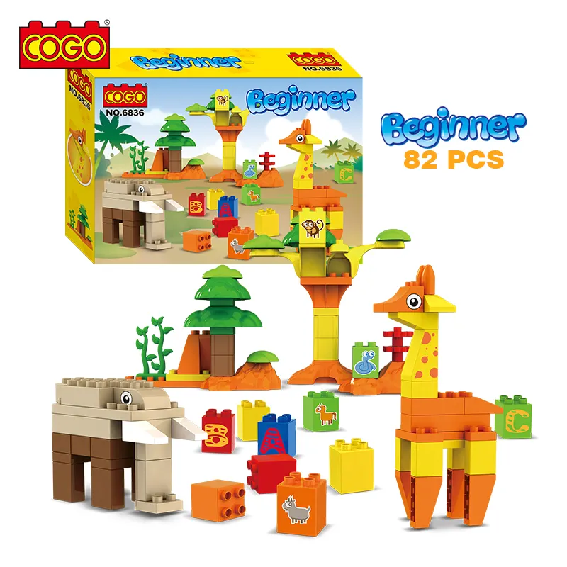 COGO 82 PCS Educational Building Block DIY Large Cricks Big Toys for Kid
