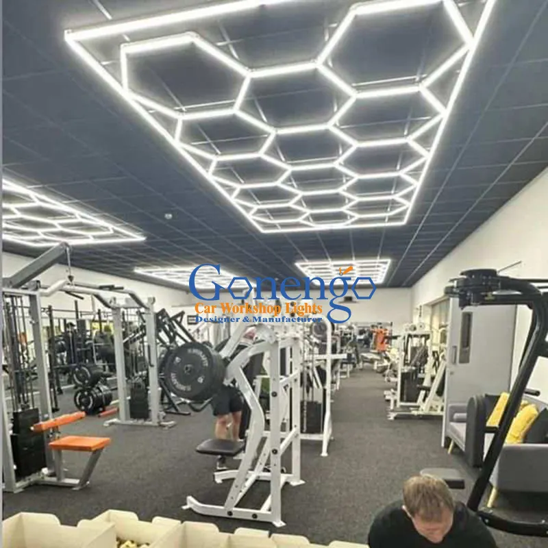 Коммерческое оборудование для фитнеса супер яркие светодиодные фонари на заказ шестиугольный свет для тренажерного зала