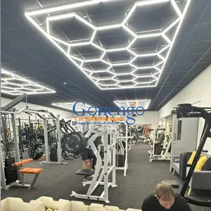 Kommerzielle Fitness geräte Super helle LED-Leuchten Benutzer definierte sechseckige Turnhalle