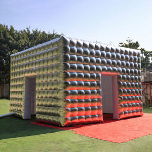Carpa Cubo Disco Inflable con Cubierta Plateada y Luz LED, Diseño Nuevo, para Discotecas, en Venta - Product Image 2
