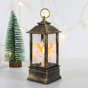 Lanterne de Noël, petite lampe à vent avec motif de cerf, à suspendre ou à poser, décoration de Noël intérieure et extérieure, cadeau de Noël en solde - Product Image 6