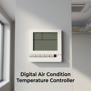 Controlador de Temperatura Digital para Aire Acondicionado con Pantalla Azul para Interiores - Product Image 1