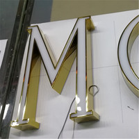 YIJIAO Lettres lumineuses en métal de haute qualité pour extérieur, lettres en métal lumineuses avec capuchon de finition pour magasin