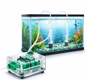 Bomba de Aire para Acuario Ultra Silenciosa de 2 Vías, Bomba de Oxígeno de Doble Salida, Bajo Ruido, Aireador para Peceras, Acuarios Marinos y Camarones - Product Image 1
