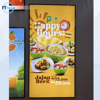 Boîte à enseigne murale LED décorative, cadre en aluminium, affichage LED ultra fin, étanche, pour restaurant ou boutique