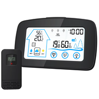 Horloge météo intelligente LED Température intérieure et extérieure Prédiction de l'humidité Station météo sans fil Wifi Horloge numérique de table de bureau