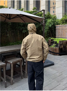 AUTICUP Blouson Bomber Américain Rétro à Capuche Style 'Bird Tough Guy' Ample pour l'Automne, <span class=keywords><strong>Veste</strong></span> Extérieure Robuste pour le Ski et la Montagne - Product Image 4