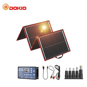 DOKIO <span class=keywords><strong>160W</strong></span> ポータブルソーラーパネル 12V ソーラーバッテリー 家庭/車/ボート用 折りたたみ式ソーラーパネル 150w 単結晶 - Product Image 2