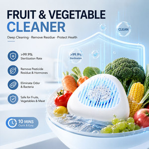 Wholesale Portable Fruit Vegetable Washer Food Purifier USB Rechargeable Waterproof Kitchen Cleaner OEM ODM Service
