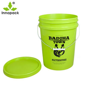 Seau de rangement rond personnalisé Fabricants Direct Seau en plastique de 5 gallons avec couvercle Couleur et logo personnalisés - Product Image 6