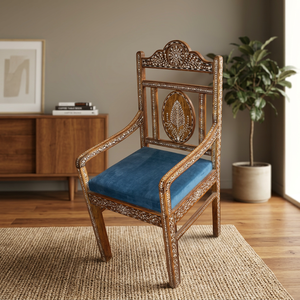 Sillón de abuelo modular personalizado con incrustaciones de hueso, tallado a mano, moderno, para sala de estar, comedor, ocio, poliéster, madera, apartamento, hotel - Product Image 1