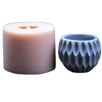 Nouveau moule en silicone pour pot de fleurs succulent, boîte de rangement en plâtre, pot rond pour fleurs, décoration d'intérieur