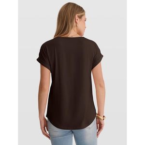 เสื้อชีฟองแขนสั้นจับจีบสำหรับผู้หญิง ระบายอากาศได้ดี ใส่ได้ทุกวัน - Product Image 5