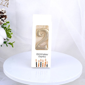 3D批发绿色生日快乐蛋糕蜡烛结婚蛋糕编号蜡烛3D设计派对儿童成人蛋糕礼帽装饰 - Product Image 4