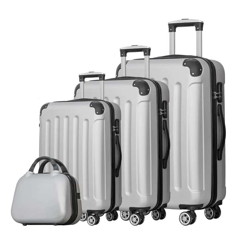 הגעה חדשה מטען מותאם אישית להגדיר עם אוניברסלי גלגלים נסיעות תיק טרולי מזוודה