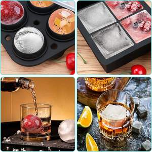 Grand moule à glaçons en silicone de qualité alimentaire Moule à glaçons réutilisable pour le bricolage Plateau de fabrication de glaçons en silicone de qualité alimentaire pour whisky - Product Image 2