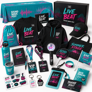 Custom Fan Travel Essentials Pack With Drawstring Bag Bottle Phone Pouch Rain Poncho For Concert Trip Souvenirs - Product Image 1