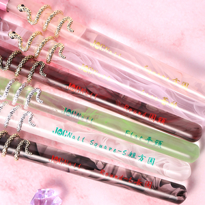 Vente en gros de pinceaux de manucure en gel UV de luxe, stylo serti au design unique avec manche transparent en nylon pour manucure et peinture - Product Image 4